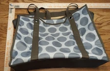 Thirty One All Day Organizing Tote  Gray Mod Dot Interior Pockets