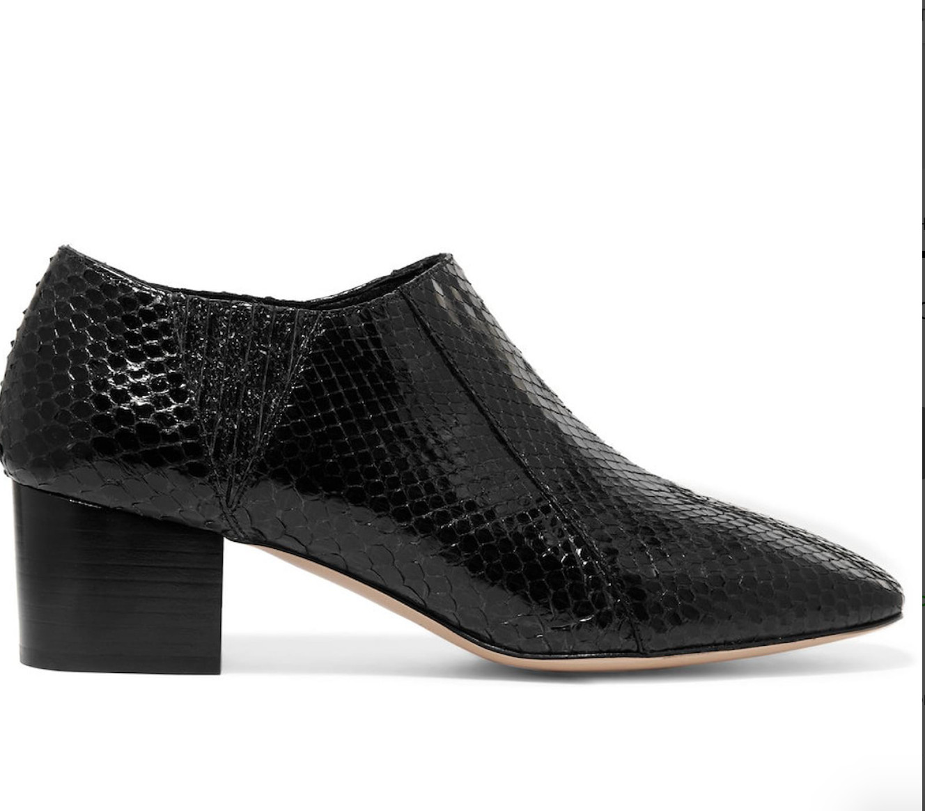 Sandro Alexine Python Ankle Boots Black Size 9 EU… - image 5