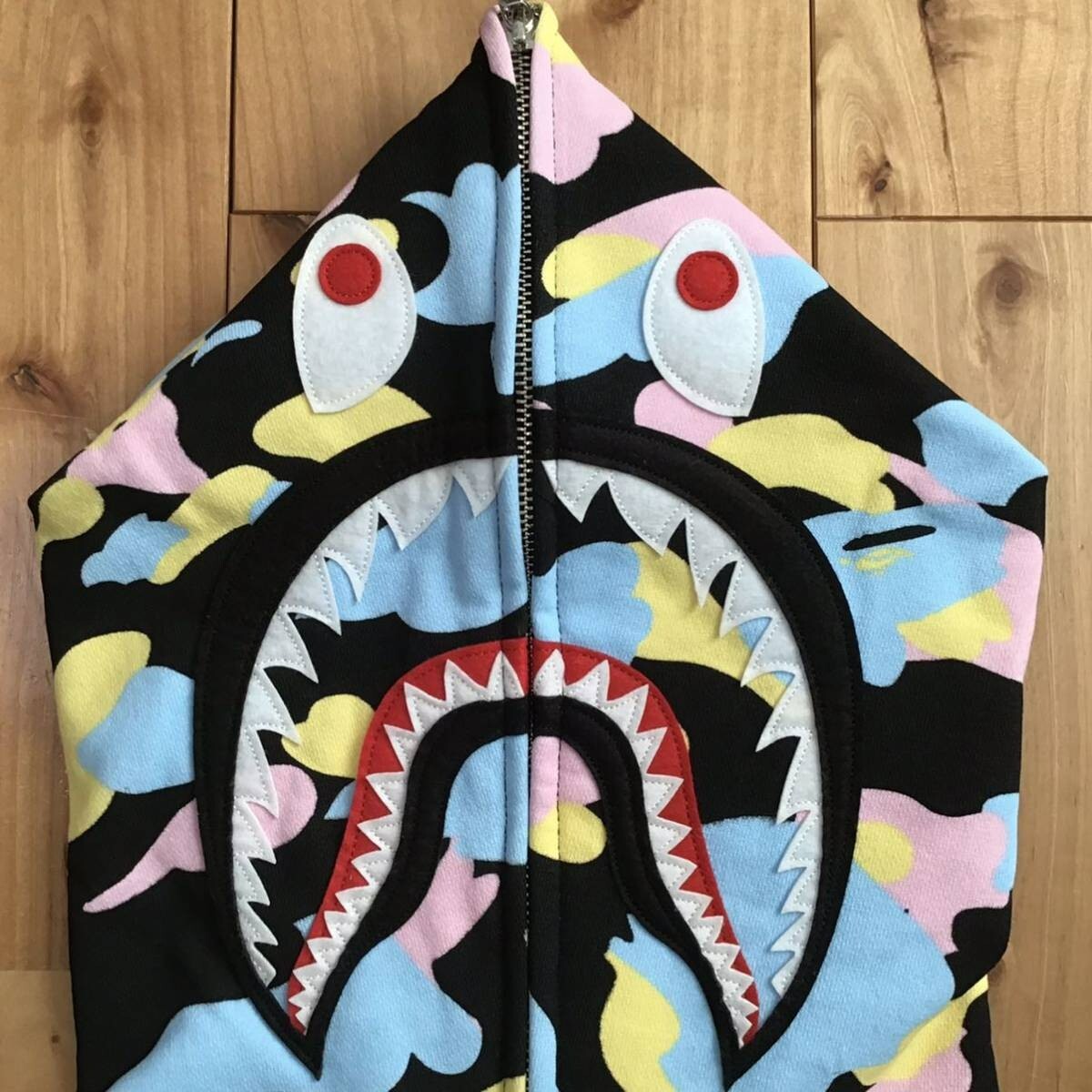 BAPE cotton candy camo 2nd Shark full zip hoodie Multi Camo