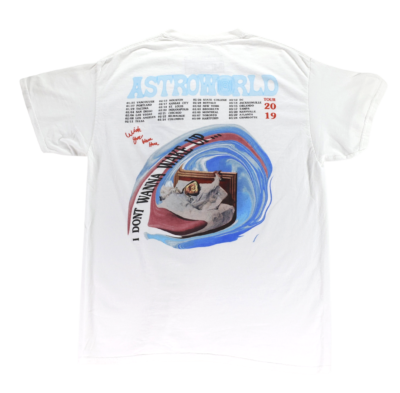 Travis Scott Astroworld Tour Wake Up Tee White 2019 (93665-127