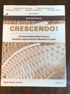 Crescendo : An Intermediate Italian Program, Activities Manual BRAND NEW SEALED.