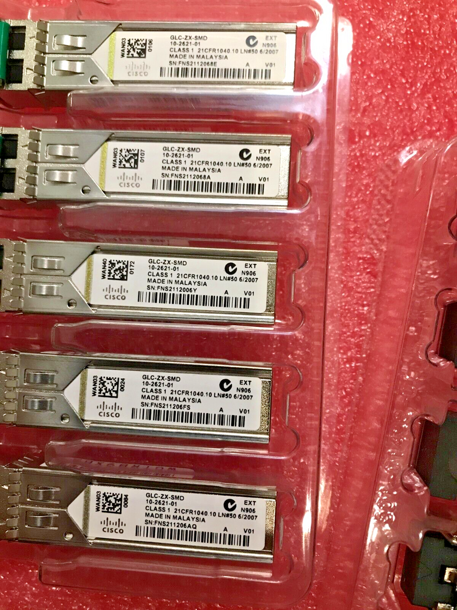 Cisco GLC-ZX-SMD SFP 10-2621-01 SMF Transceiver Module ※6個セット※