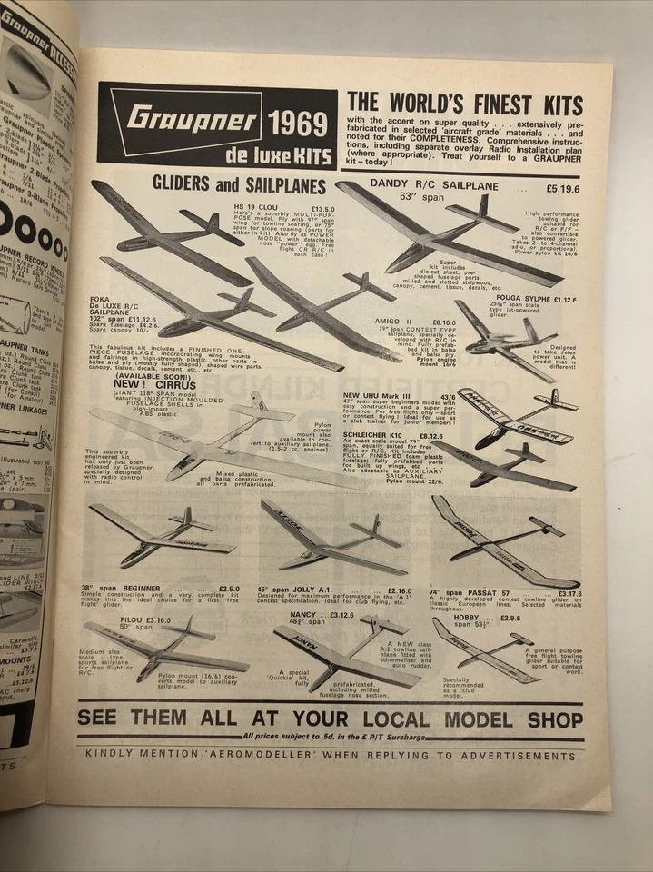 AEROMODELLER  Magazine September 1969 Handley Page 115: F/F catapult glider - Image 3 of 4