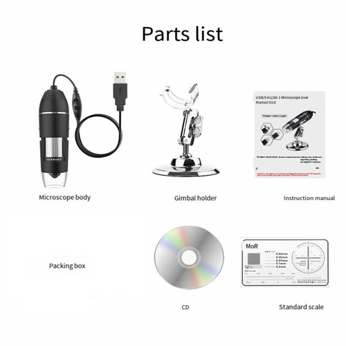 Digital Microscope Camera 3 in 1 C Type USB Electron LED Magnifier Microscopes - Picture 10 of 14