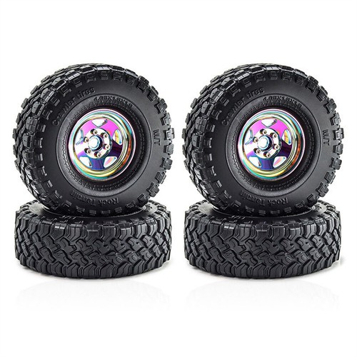4Pcs 1.9" Beadlock Wheel Rim Tire for 1/10 Traxxas TRX4 Axial SCX10 90046 RC Car - Picture 11 of 24