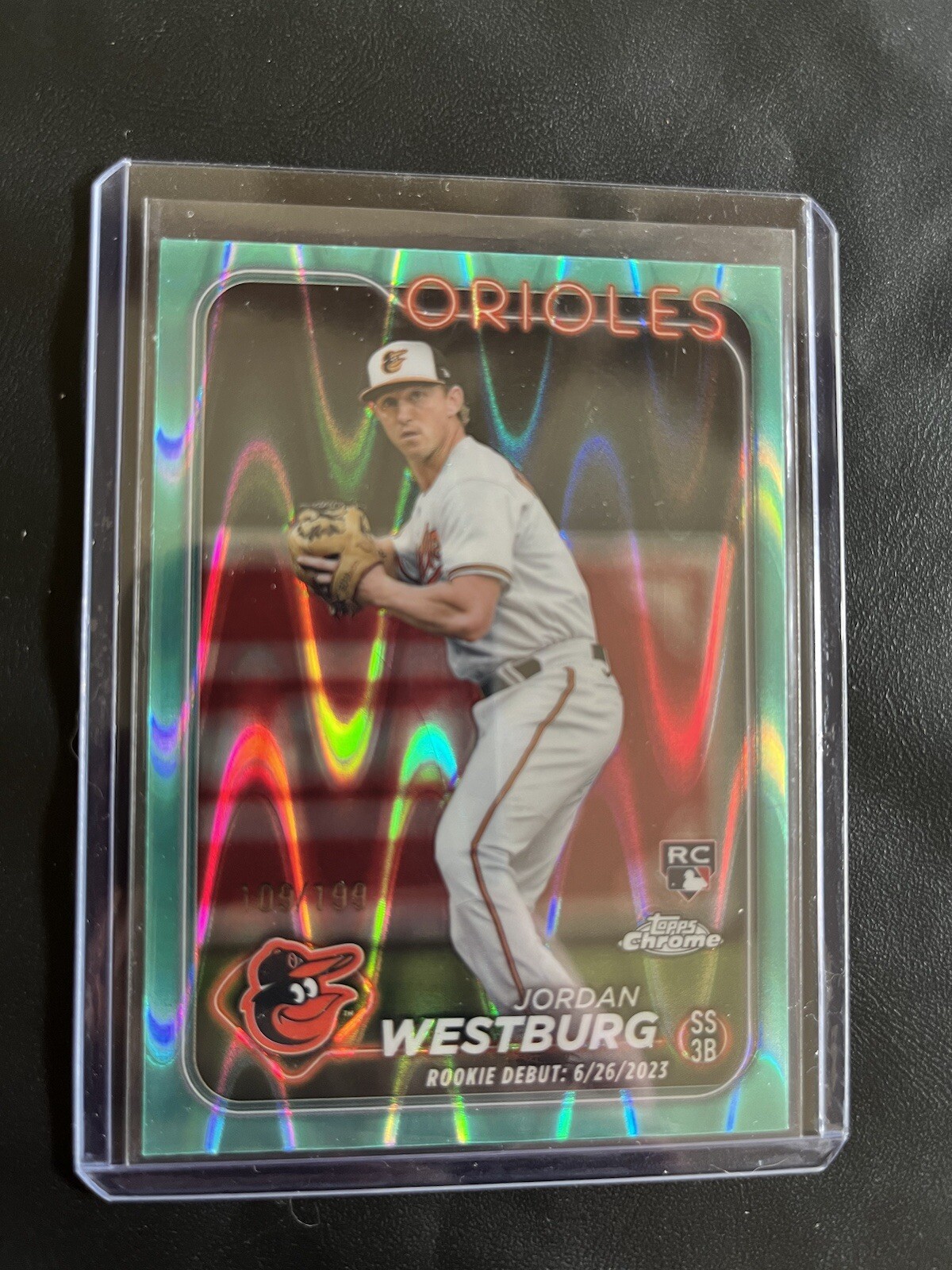 2024 Topps Chrome - Aqua Lava Refractor #277 Jordan Westburg /199 (RC)