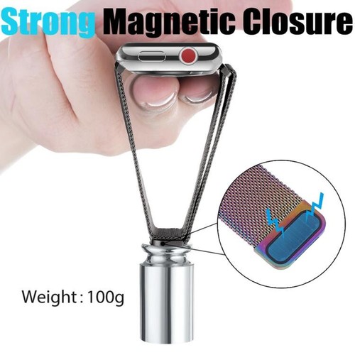 Pour Apple Watch xDfind Bracelet de montre en métal magnétique boucle milanaise - Photo 6 sur 9