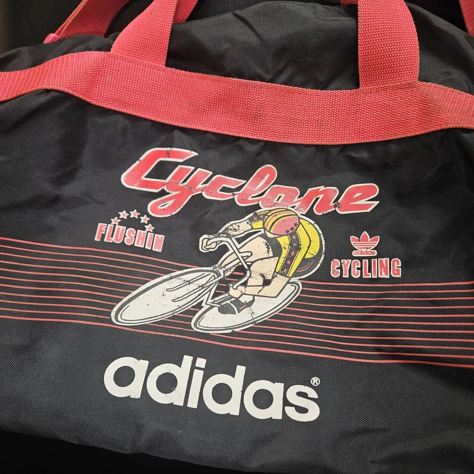 RARO De Colección Adidas Cyclone Flushin Ciclismo 948 Bolsa de Lona Gimnasio Equipaje Deportivo Foto 2 de 4