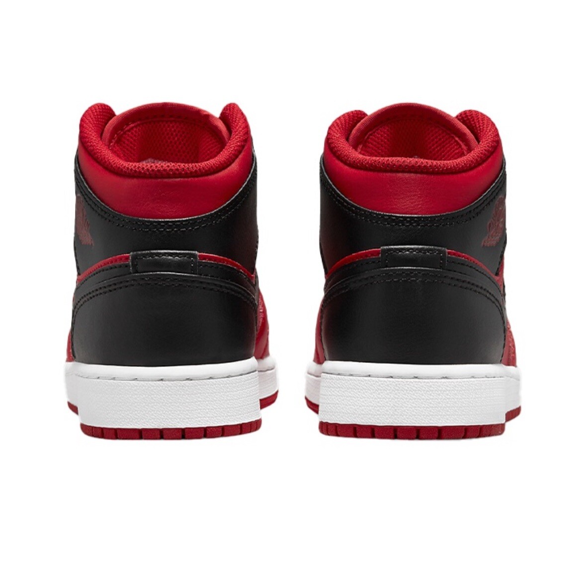Nike Air Jordan 1 Mid Reverse Bred Black Red Shoes GS 554725  display picture 1
