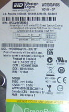 WD Western Digital WD5000AVDS WD AV-GP Desktop Internal Hard Drive 500GB 3.5"