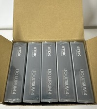 Lot of 5 TDK LTO Ultrium 4 Gen 4 800GB / 1.6TB Data Cartridge w/ Case 5-Pack