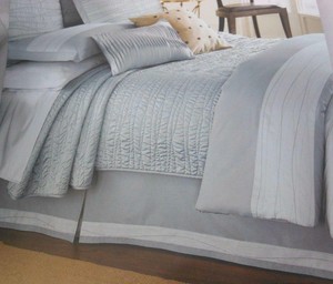 Blissful Dreams Twilight King Duvet Cover Blue Embroider Stripes