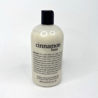 Philosophy Cinnamon Buns Shampoo Shower Gel & Bubble Bath 16 fl oz NWOB