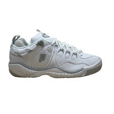 Zapatillas Prince para mujer blancas y grises claros de cuero cómodas Quiktrac TI talla 8,5