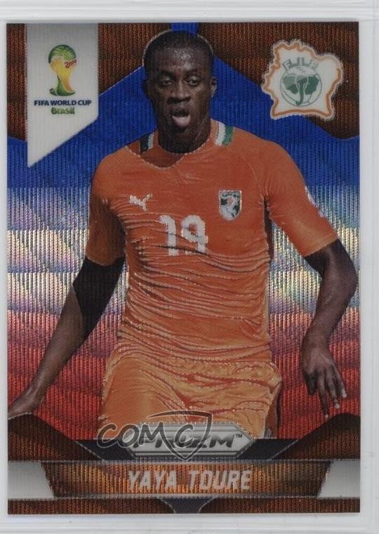 2014 Panini Prizm World Cup Blue & Red Wave Prizm Yaya Toure #59 01eh