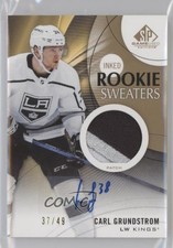2019-20 SP Game Used Inked Rookie Sweaters 37/49 Carl Grundstrom Patch Auto 0c3