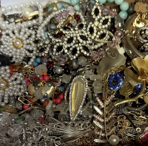 Vintage & Modern Some Signed Costume Jewelry Lot Full Small Priority Box # 97