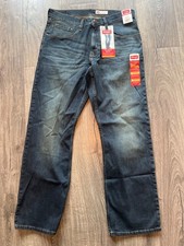 wrangler relaxed boot mens size 33x30 denim blue jeans new with tags