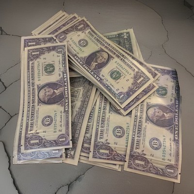 50pcs 3.5g Mylar Bags US Dollar Money Bags Print Zipper Seal Storage Pouches
