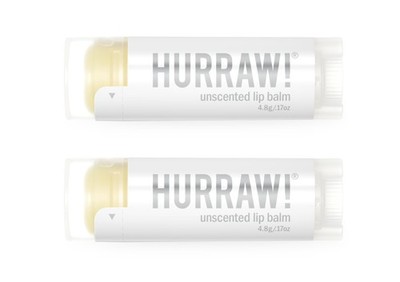 Hurraw! Unscented Lip Balm, 2 Pack: 0.17 Ounce (Pack of 2), Clear: No Tint 