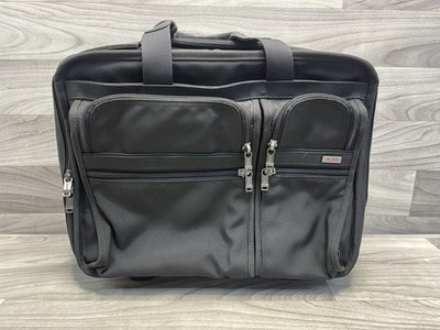 TUMI Alpha Deluxe Wheel Rolling Ballistic Briefcase Bag Carry-On (A1D018555)