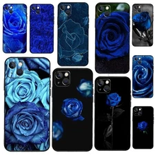For iPhone 17 Air 17 16 Pro Max 15 14 13 12 11 Phone Case blue rose Shockproof