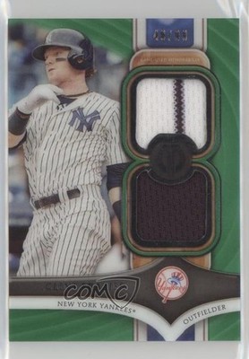 2018 Tribute Single Subject Dual Relics Green 48/99 Clint Frazier Rookie RC 7sm