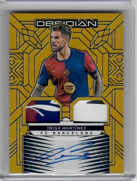 2024-25 Obsidian Inigo Martinez Dual Patch Auto Gold 7/10 FC Barcelona