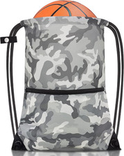 draw string back bag, Large Gym Sports string backpack for men and women with fr