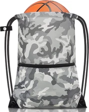 draw string back bag, Large Gym Sports string backpack for men and women with fr