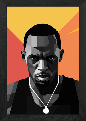 Usain Bolt gerahmtes Wandbild Poster Leinwanddruck Bild