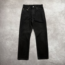 Vintage Levi's 505 Black Denim Jeans Men's 28x29 Faded Made in USA Straight 2000