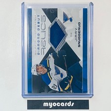 2025-26 Upper Deck Black Diamond Debut Relics Jersey Jimmy Snuggerud RC #DD-JS