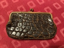 Vintage Alligator/Crocodile Skin Leather Coin Purse