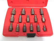 Snap-on 15 Piece Screw Extractor Set Sizes 18-916 Multi Spline Set Rex15b