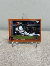 2025 Topps Chrome Elly De La Cruz Logofractor Orange image variation /25 Reds