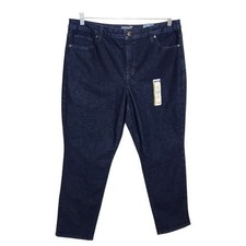 Terra  Sky Dark Wash High Rise Straight Leg Jeans Size 16W Petite NWT