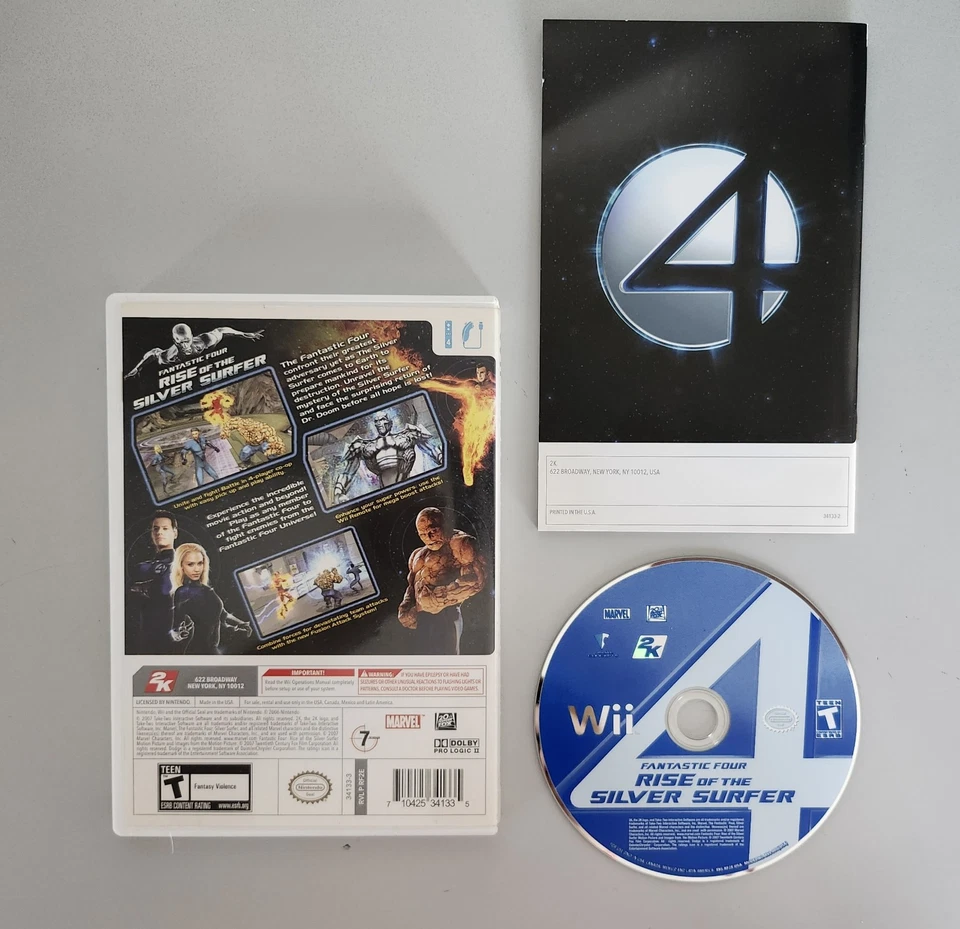 Fantastic Four: Rise of the Silver Surfer Nintendo Wii Complete CIB - Image 2 of 2
