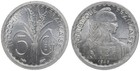 French Indochina 5 Centimes 1946 Saggio Aluminium 0.7g KM# E40