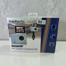 New Blue Vivitar Snapshot Pro 4K Digital Camera Kit Video W/ Flip Out Screen