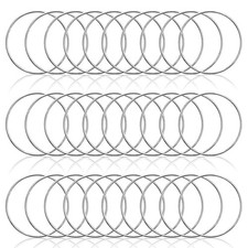 30 Pcs 3 Inch Silver Metal Rings for Crafts Macrame Hoops Floral Wreath 74
