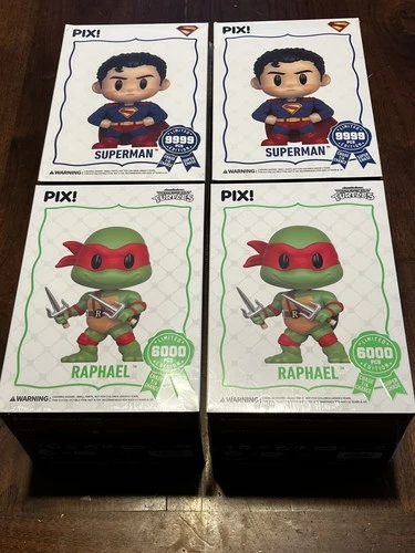 Thrilljoy PIX Rapheal, Superman  SEALED lot of 4 FULLY SEALED SHIPS FAST!