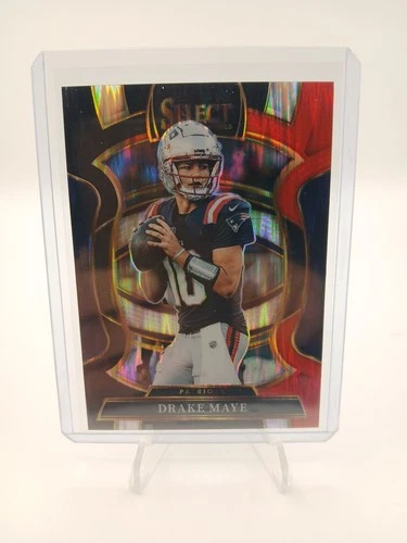 2025 Panini Select - Concourse Drake Maye #80 Black & Red Shock Prizm