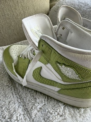 Jordan Air Jordan 1 Mid Green Python DV2959-113 Mid Top Lace-Up Leather