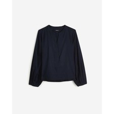 Madewell V-Neck Long-Sleeve Top XXS Navy Blue NWT