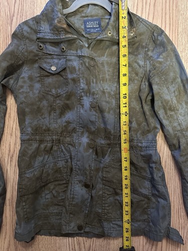 Ashley Camo Printed Zip Up Light Weight Jacket Size Small - Picture 2 of 7