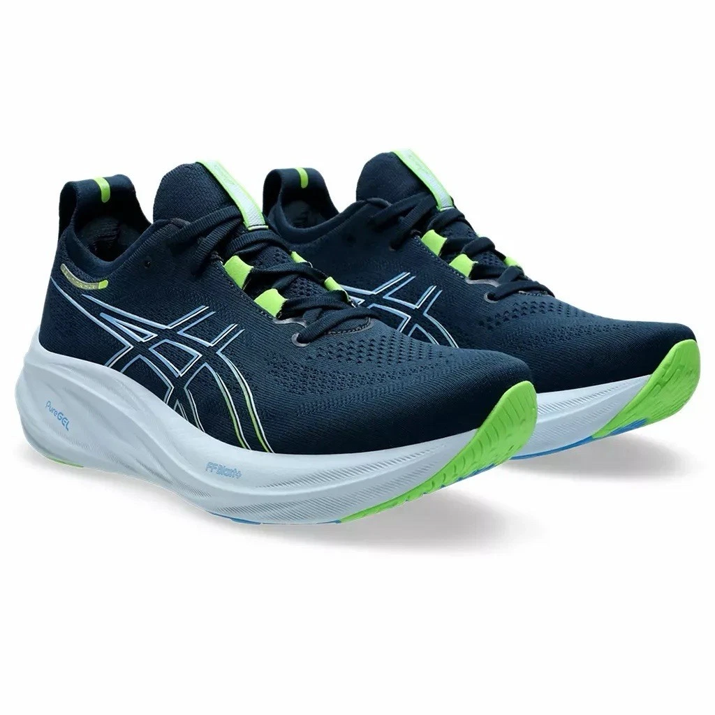 Asics Gel Nimbus 26 French Blue Electric Lime for sale | eBay