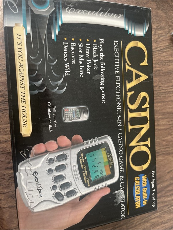 Excalibur Casino 5 In 1 With Built In Calculator Electronic Game BRAND NEW