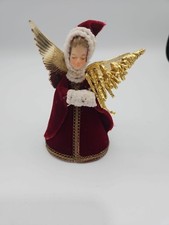 Vintg Angel KOESTEL Wax Angel Christmas Tree Ornament Figurine 4.5&rdquo; West Germany
