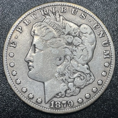 1879-CC Morgan Silver Dollar $1 VF Details Very Fine Nice Rare Key Date Coin